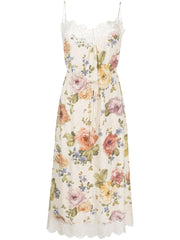 ZIMMERMANN - floral-print chantilly-lace midi dress