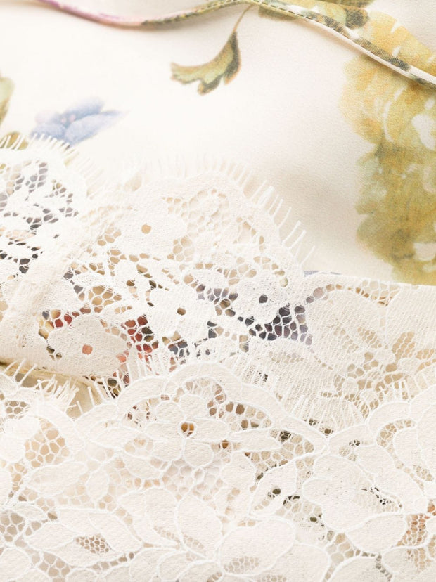 ZIMMERMANN - floral-print chantilly-lace midi dress