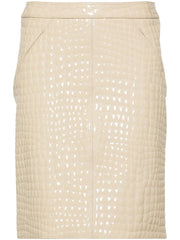 TOM FORD - patent croc-embossed mini skirt