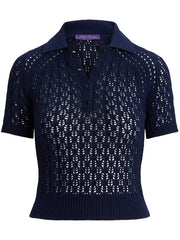 Ralph Lauren Collection - Semi-Sheer Silk Polo Shirt