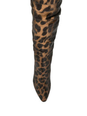 Tom Ford Leopard Print Knee-Length Boots