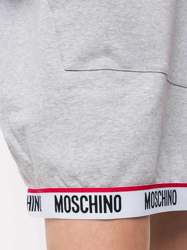 Moschino Logo Trim Hoodie Dress