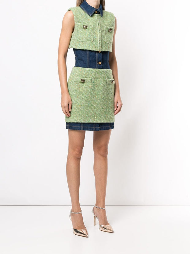 Moschino layered button dress