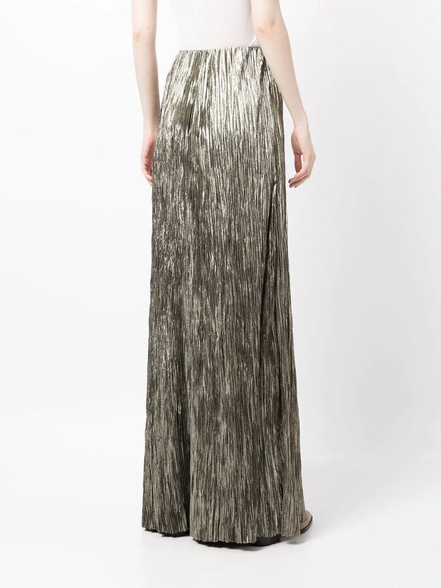 Ralph Lauren Collection - metallic-effect plissé skirt