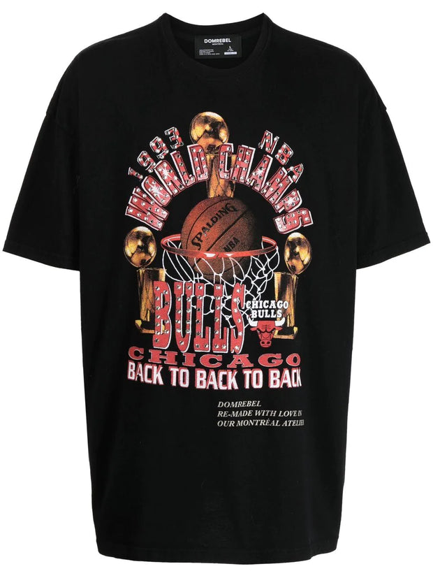 DOMREBEL - Chicago Bull print T-shirt