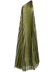 OSCAR DE LA RENTA - one-shoulder pleated gown