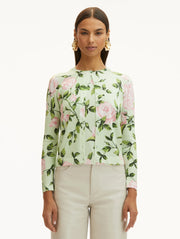 Oscar de la Renta - English Rose Printed Cardigan