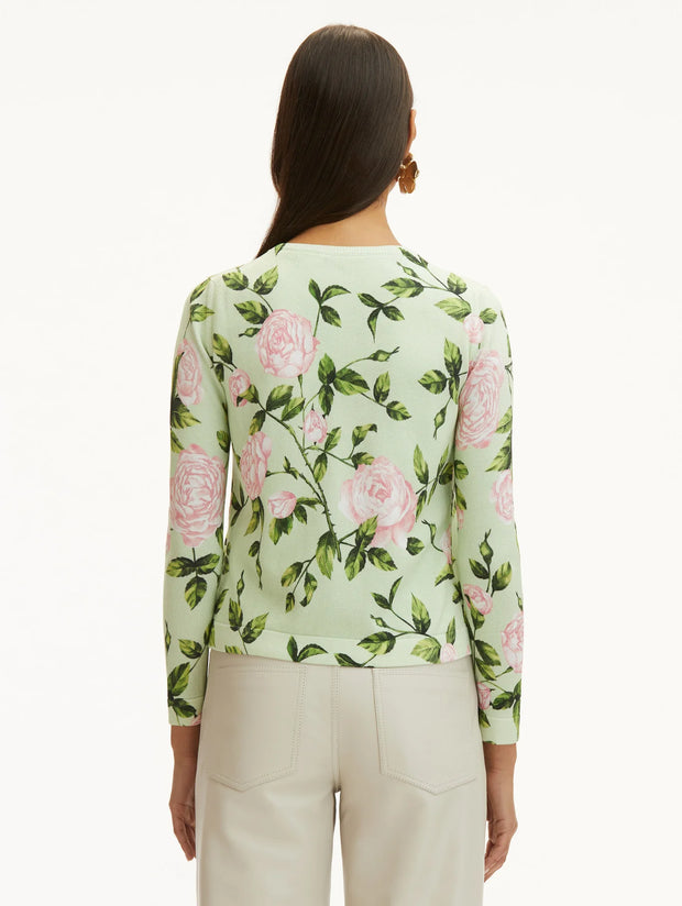 Oscar de la Renta - English Rose Printed Cardigan