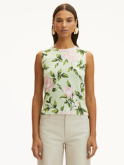 Oscar de la Renta - English Rose Printed Shell