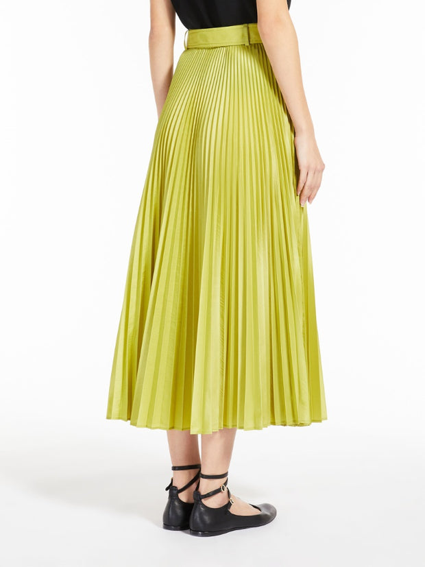 MAX MARA - Pleated silk blend skirt