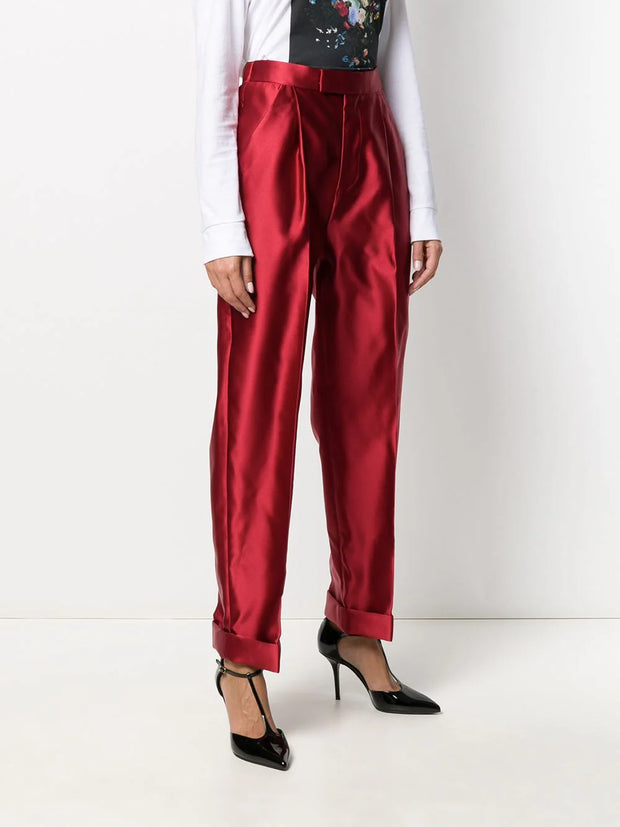 TOM FORD - silk high-waisted trousers