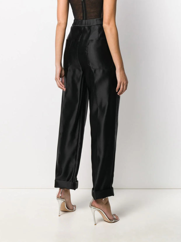 TOM FORD - high waisted silk trousers