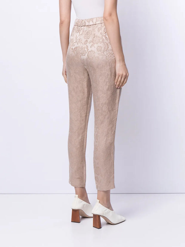 FABIANA FILIPPI - High-Rise Cropped Jacquard Trousers