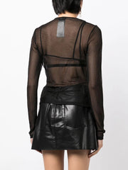 TOM FORD - sheer ribbed long-sleeve jersey top