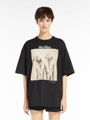 MAX MARA - Cotton T-shirt with Wegman print