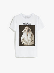 MAX MARA - Cotton T-shirt with Wegman print