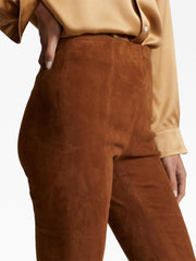 POLO RALPH LAUREN - velvet-effect high-waisted leggings