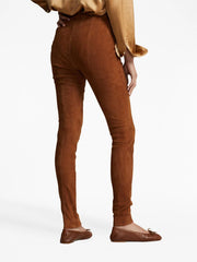 POLO RALPH LAUREN - velvet-effect high-waisted leggings