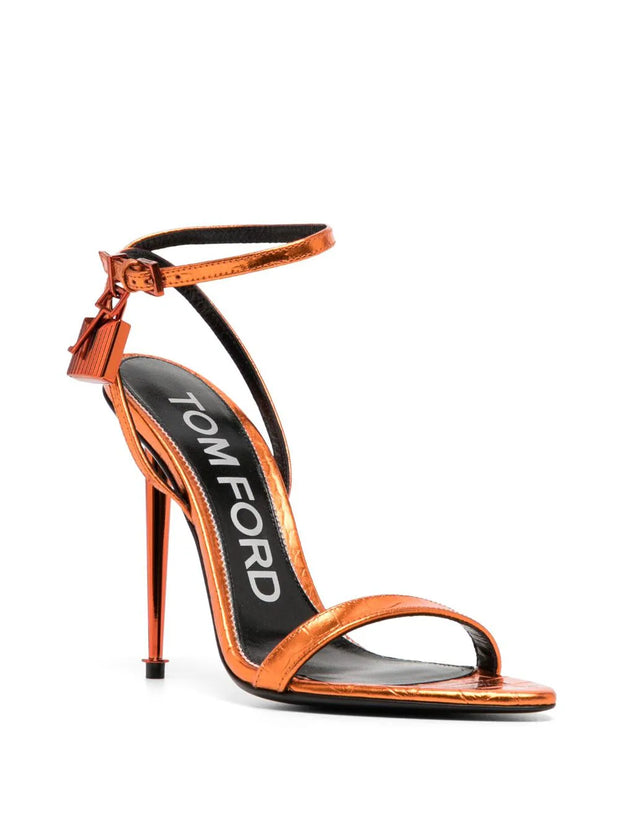 TOM FORD - Padlock-detail 100mm leather sandals