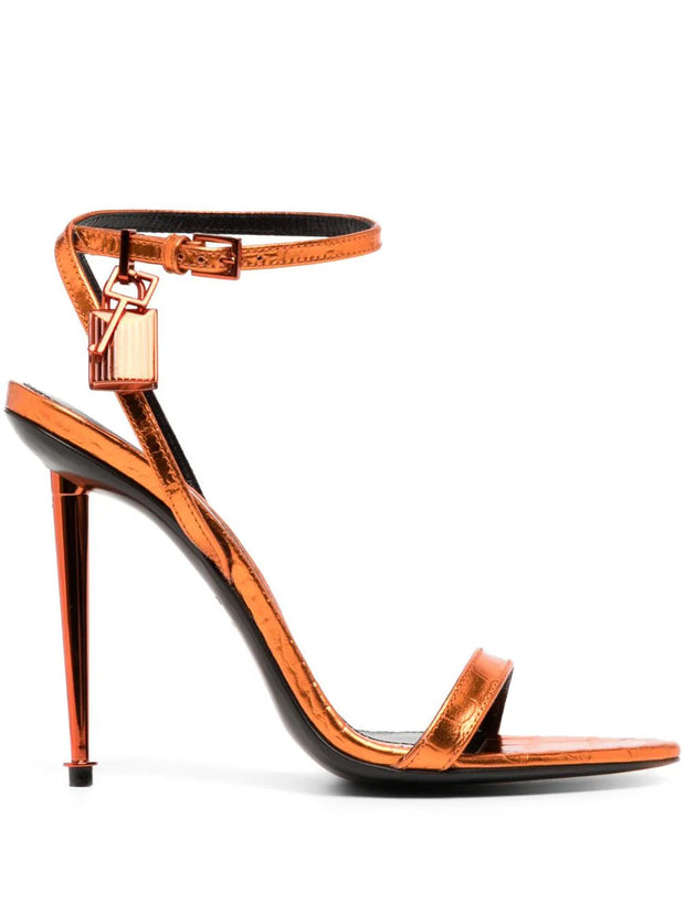 TOM FORD - Padlock-detail 100mm leather sandals