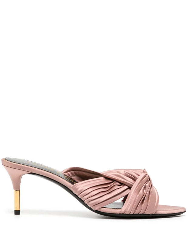 TOM FORD - knot-detail 75mm pleated mules