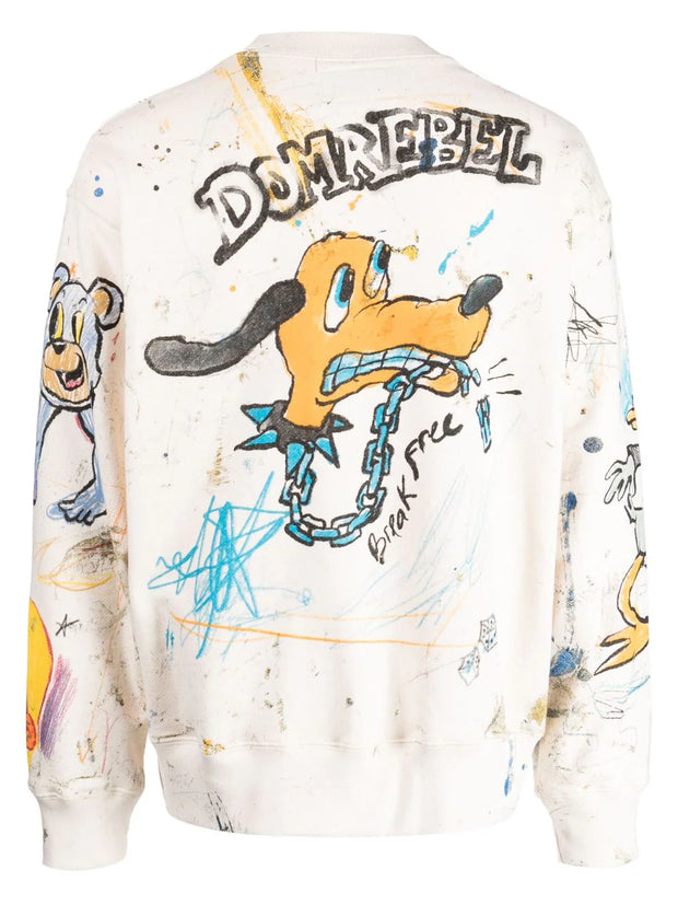 DOMREBEL - graphic-print cotton sweatshirt