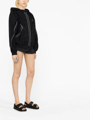 TOM FORD - contrast-stitch hooded track jacket