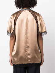FABIANA FILIPPI - lace-trim satin blouse