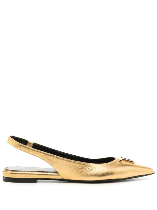 TOM FORD - 20mm laminated nappa leather ballerina shoes