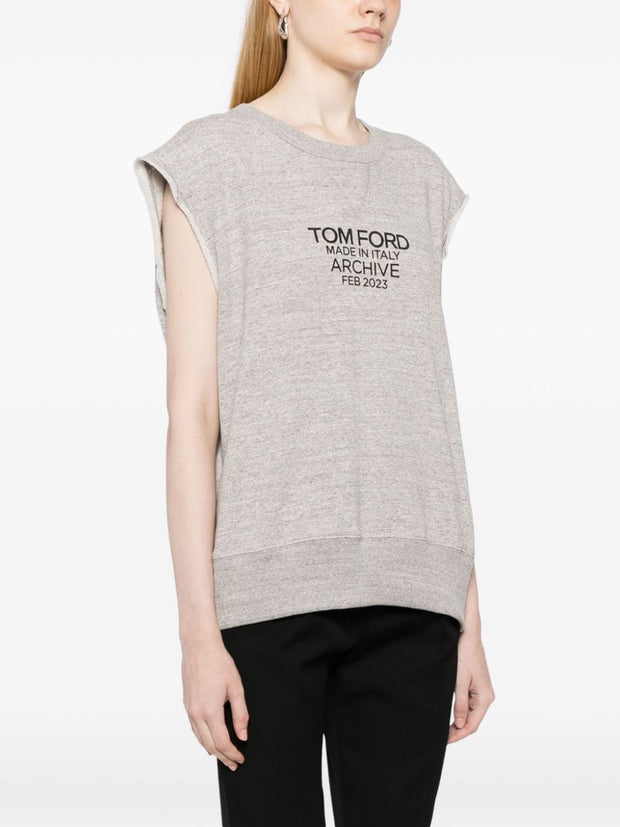 TOM FORD - logo-print cotton tank top
