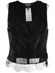 TOM FORD - silk-satin lace camisole top