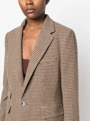 Ralph Lauren Collection - houndstooth-pattern notched-lapels blazer