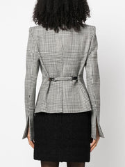 TOM FORD - houndstooth-pattern single-breasted blazer