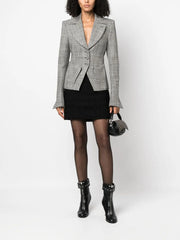 TOM FORD - houndstooth-pattern single-breasted blazer