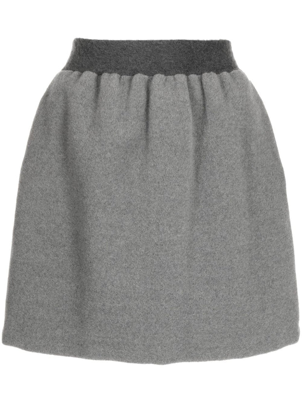 FABIANA FILIPPI - felted A-line wool miniskirt