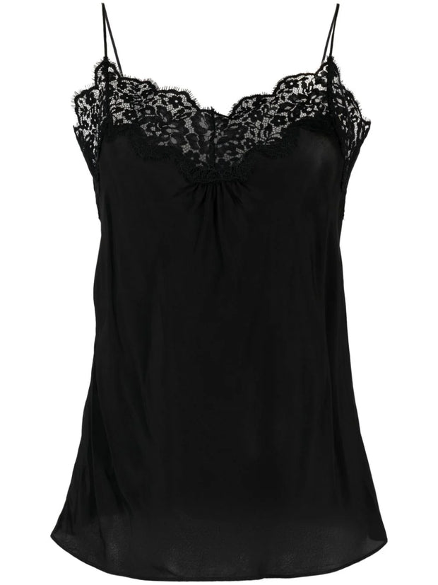 ZIMMERMANN - lace-trim ruched tank top