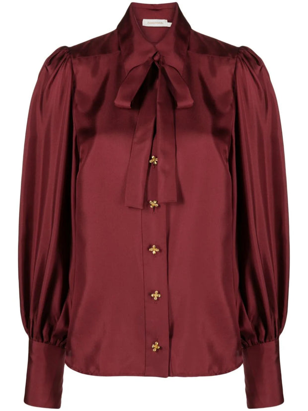 ZIMMERMANN - bow-embellished silk blouse