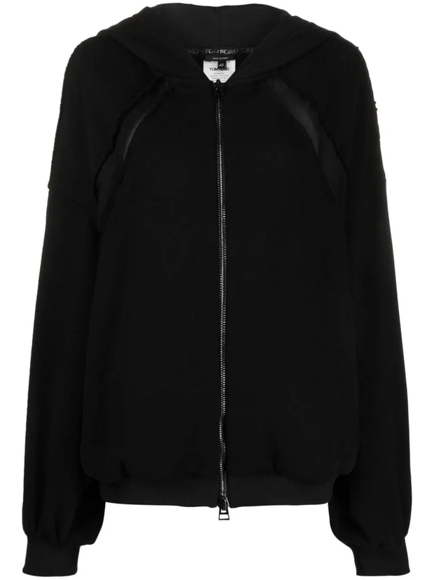 TOM FORD - panelled zip-up hoodie