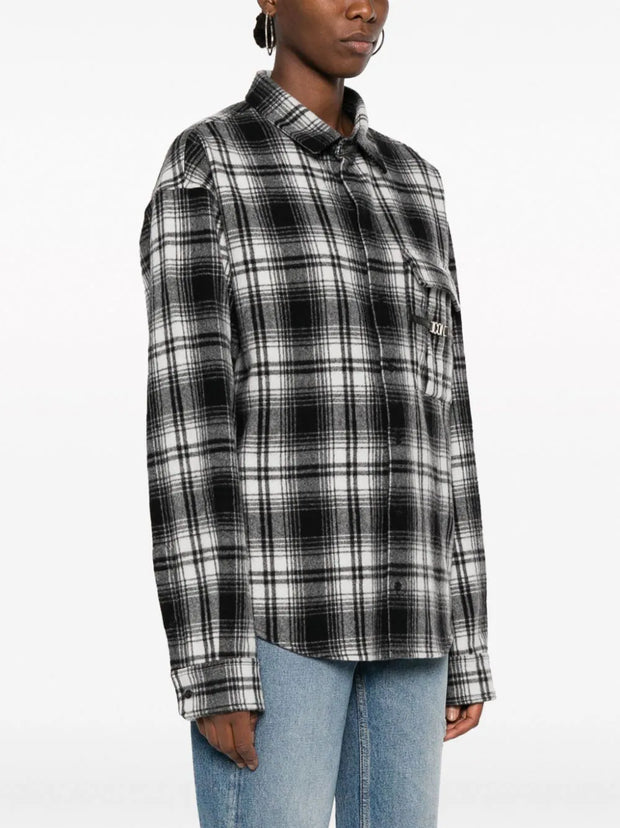 DSQUARED2 - plaid check-pattern knitted shirt