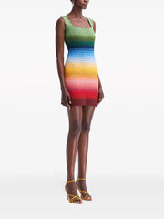 OSCAR DE LA RENTA - rainbow-ombre crochet-knit dress