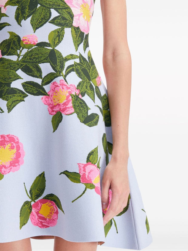 OSCAR DE LA RENTA - Camellia jacquard minidress