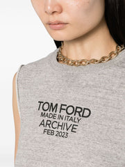 TOM FORD - logo-print cotton tank top