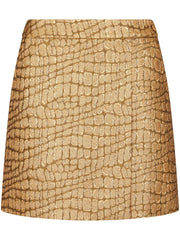 TOM FORD - crocodile-jacquard mini skirt