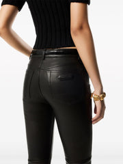 TOM FORD - low-rise tapered leather trousers