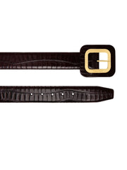 TOM FORD - crocodile-effect leather belt
