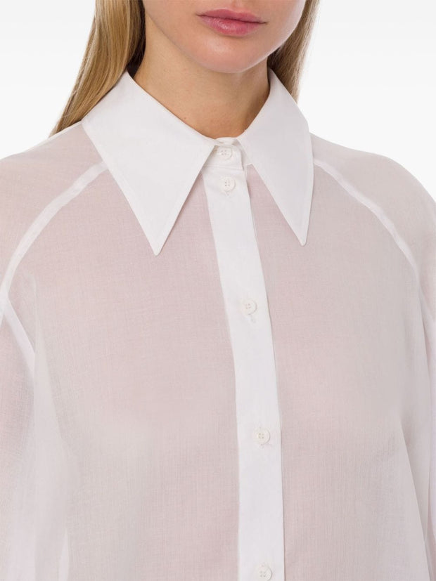 ALBERTA FERRETTI - semi-sheer cotton shirt