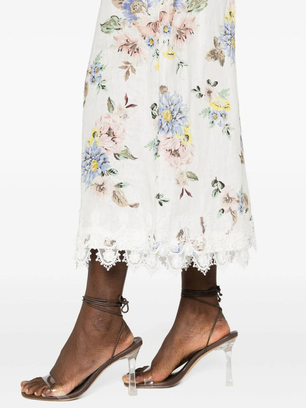 ZIMMERMANN - Applique floral-print culottes