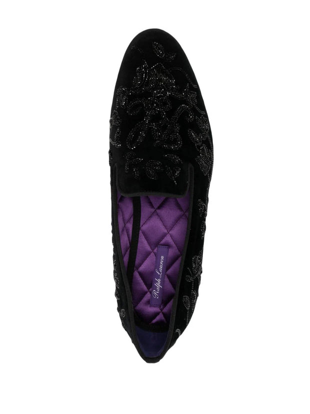 Ralph Lauren Collection - Alonzo velvet-finish loafers