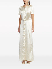 Ralph Lauren Collection - short-sleeved satin shirt dress