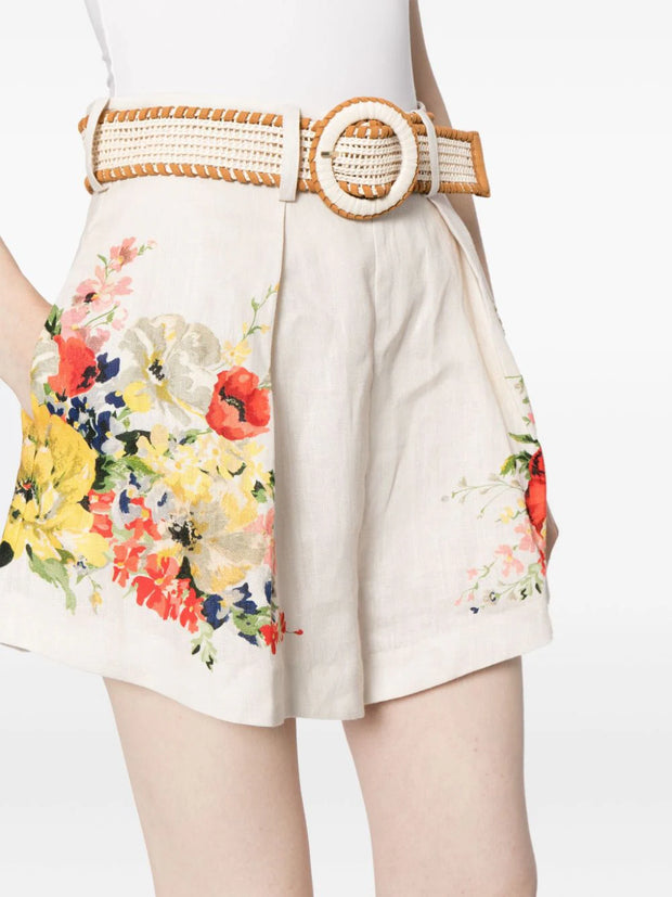 ZIMMERMANN - Alight floral-print linen shorts
